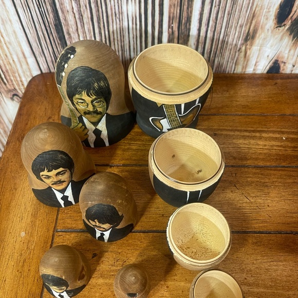 The Beatles Hand Painted Russian Style Nesting Dolls 5pieces - Picture 7 of 11